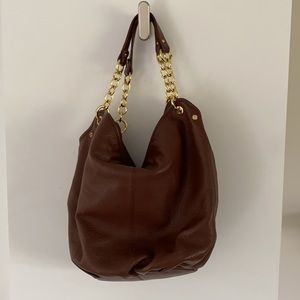 SYLVIE CELINE BODHI brown pebble leather bucket